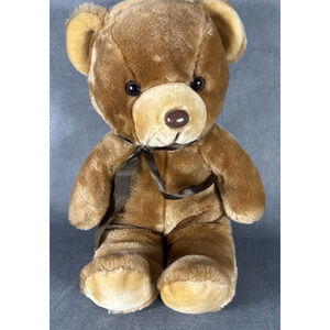Vintage AMERICA‎ WEGO Teddy Bear Brown Plush Tan 1982 Made in Korea